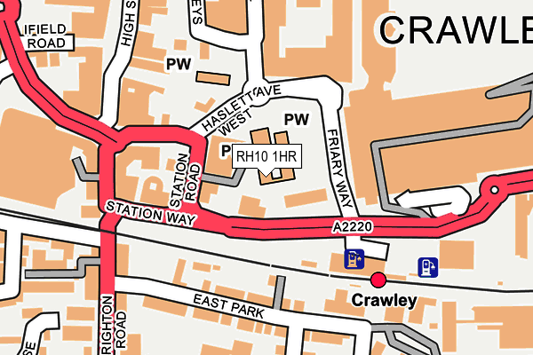 RH10 1HR map - OS OpenMap – Local (Ordnance Survey)