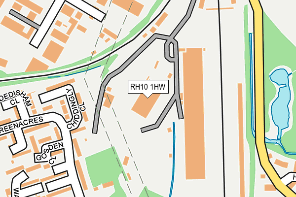 RH10 1HW map - OS OpenMap – Local (Ordnance Survey)