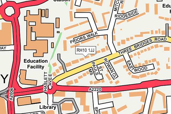 RH10 1JJ map - OS OpenMap – Local (Ordnance Survey)