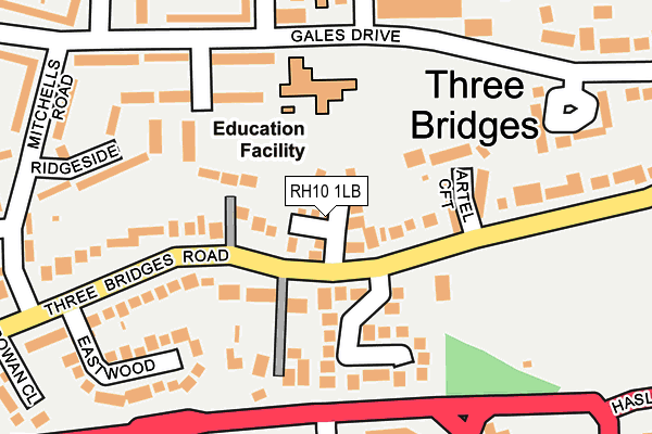 RH10 1LB map - OS OpenMap – Local (Ordnance Survey)