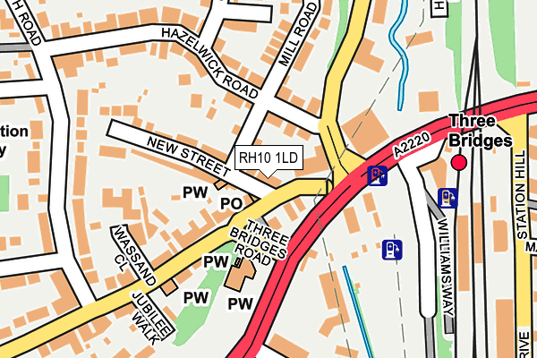 RH10 1LD map - OS OpenMap – Local (Ordnance Survey)