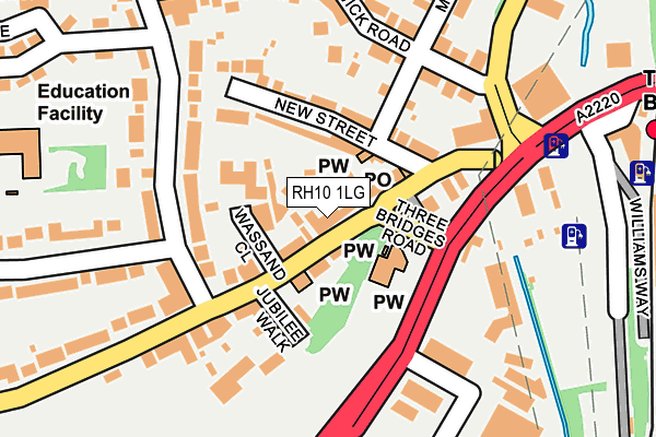 RH10 1LG map - OS OpenMap – Local (Ordnance Survey)