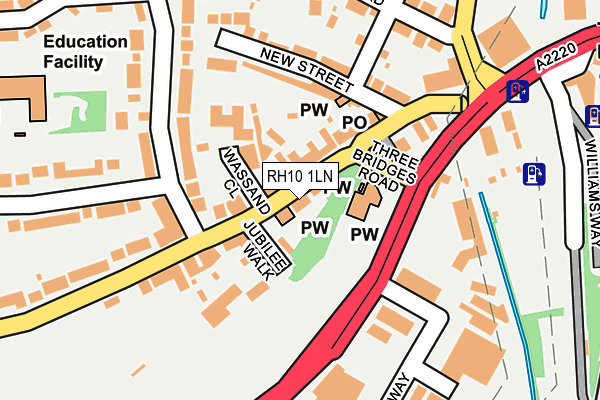 RH10 1LN map - OS OpenMap – Local (Ordnance Survey)