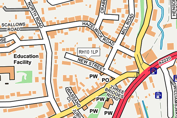 RH10 1LP map - OS OpenMap – Local (Ordnance Survey)