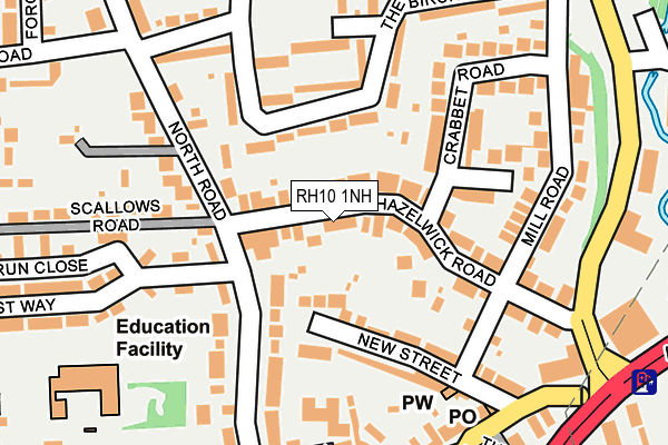 RH10 1NH map - OS OpenMap – Local (Ordnance Survey)