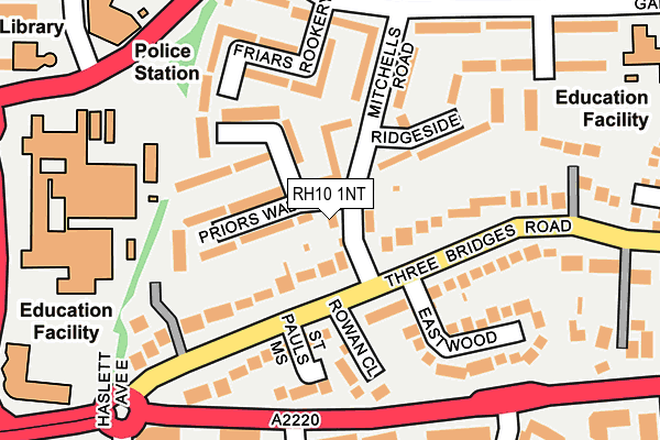 RH10 1NT map - OS OpenMap – Local (Ordnance Survey)