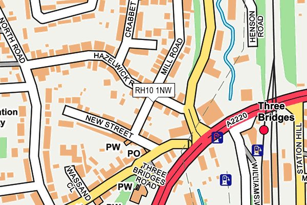 RH10 1NW map - OS OpenMap – Local (Ordnance Survey)