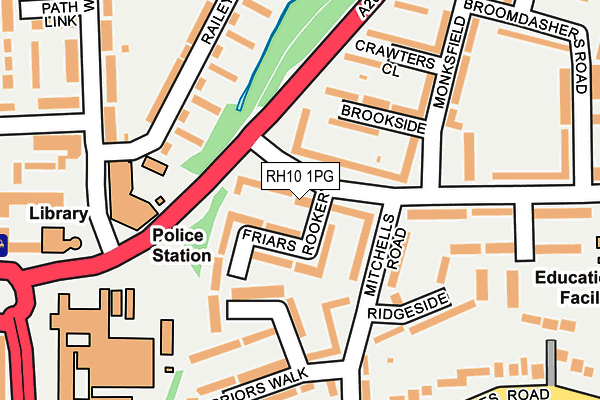 RH10 1PG map - OS OpenMap – Local (Ordnance Survey)