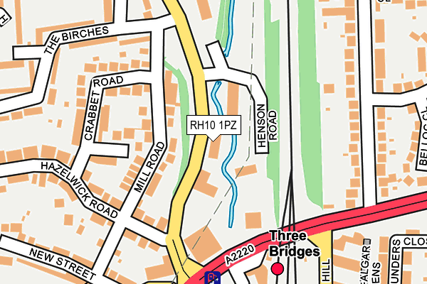 RH10 1PZ map - OS OpenMap – Local (Ordnance Survey)