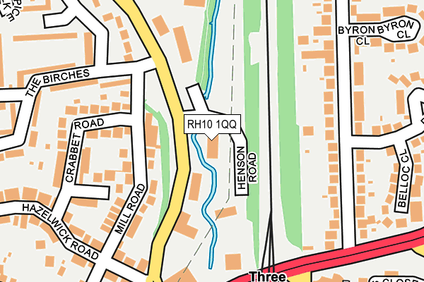 RH10 1QQ map - OS OpenMap – Local (Ordnance Survey)
