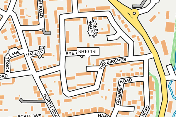 RH10 1RL map - OS OpenMap – Local (Ordnance Survey)