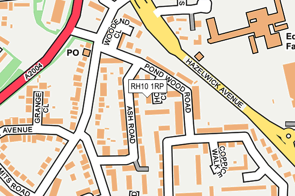 RH10 1RP map - OS OpenMap – Local (Ordnance Survey)