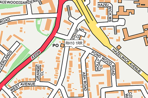 RH10 1RR map - OS OpenMap – Local (Ordnance Survey)