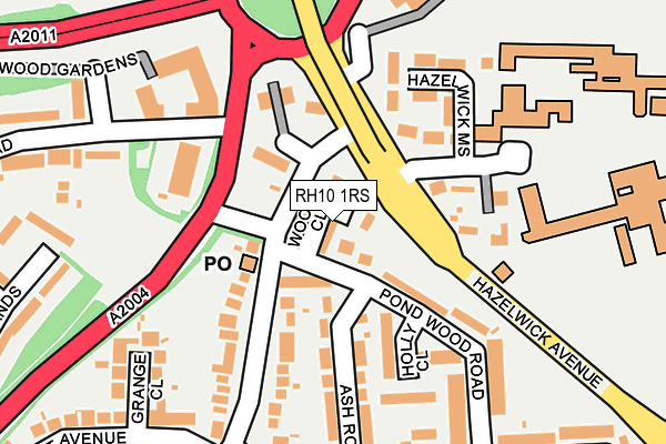 RH10 1RS map - OS OpenMap – Local (Ordnance Survey)