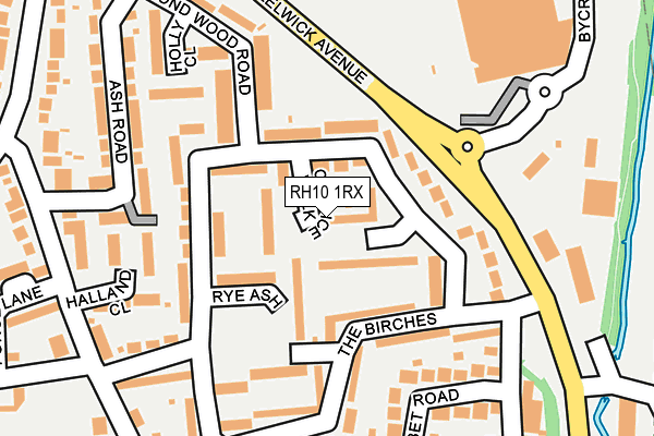 RH10 1RX map - OS OpenMap – Local (Ordnance Survey)