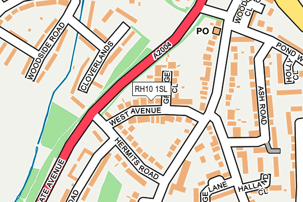 RH10 1SL map - OS OpenMap – Local (Ordnance Survey)