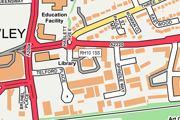 RH10 1SS map - OS OpenMap – Local (Ordnance Survey)