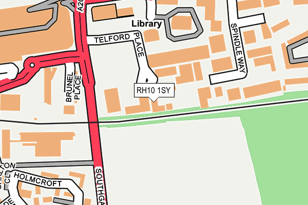 RH10 1SY map - OS OpenMap – Local (Ordnance Survey)