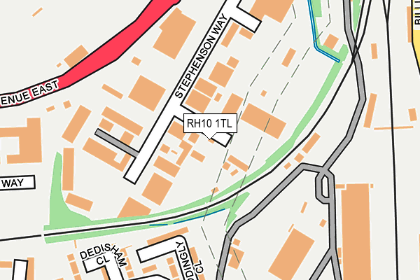 RH10 1TL map - OS OpenMap – Local (Ordnance Survey)