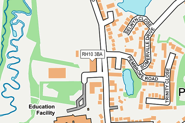 RH10 3BA map - OS OpenMap – Local (Ordnance Survey)