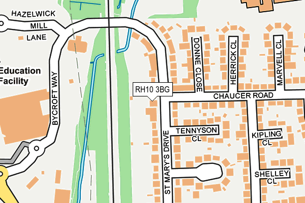RH10 3BG map - OS OpenMap – Local (Ordnance Survey)