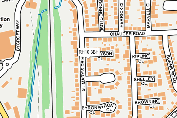 RH10 3BH map - OS OpenMap – Local (Ordnance Survey)