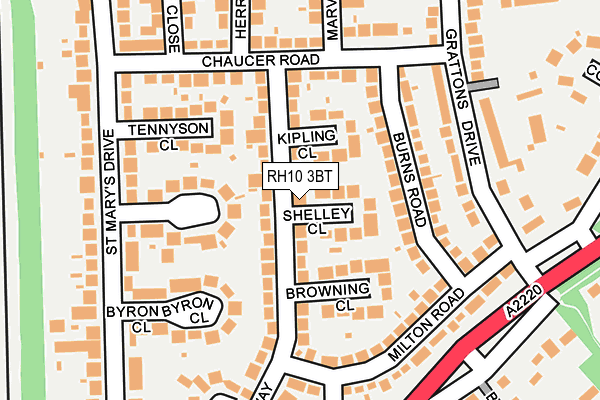 RH10 3BT map - OS OpenMap – Local (Ordnance Survey)