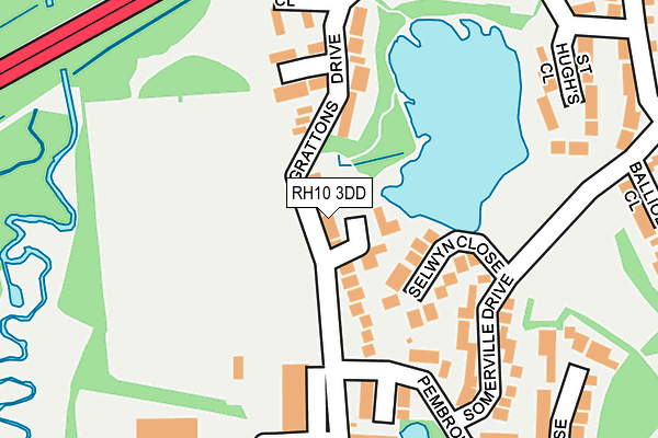 RH10 3DD map - OS OpenMap – Local (Ordnance Survey)