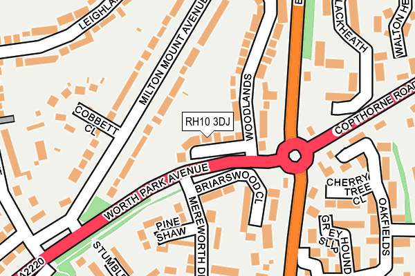 RH10 3DJ map - OS OpenMap – Local (Ordnance Survey)