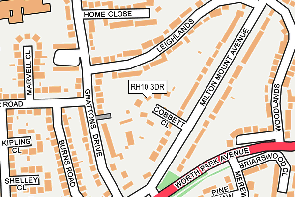 RH10 3DR map - OS OpenMap – Local (Ordnance Survey)