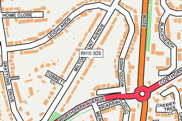 RH10 3DS map - OS OpenMap – Local (Ordnance Survey)