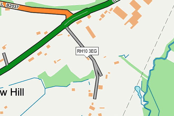 RH10 3EG map - OS OpenMap – Local (Ordnance Survey)