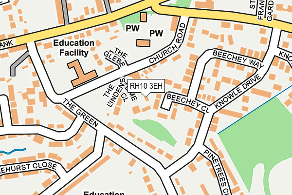 RH10 3EH map - OS OpenMap – Local (Ordnance Survey)