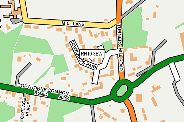 RH10 3EW map - OS OpenMap – Local (Ordnance Survey)