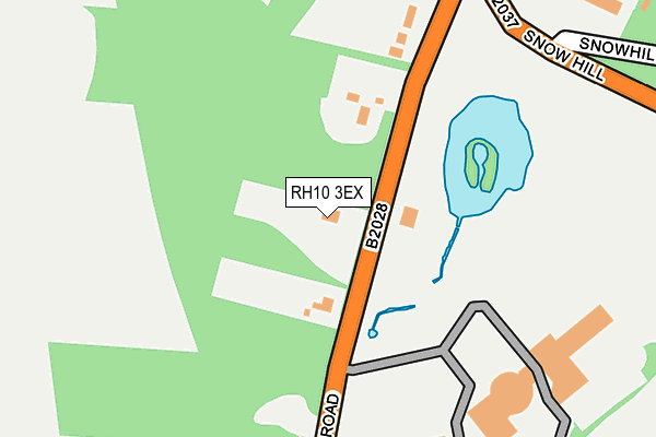 RH10 3EX map - OS OpenMap – Local (Ordnance Survey)