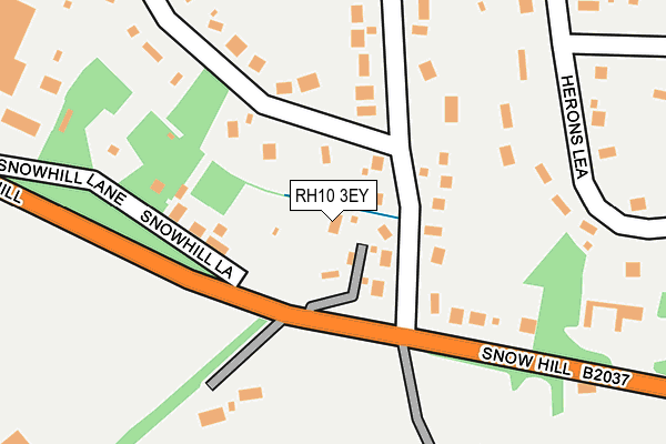 RH10 3EY map - OS OpenMap – Local (Ordnance Survey)