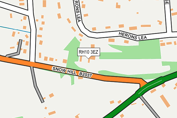 RH10 3EZ map - OS OpenMap – Local (Ordnance Survey)