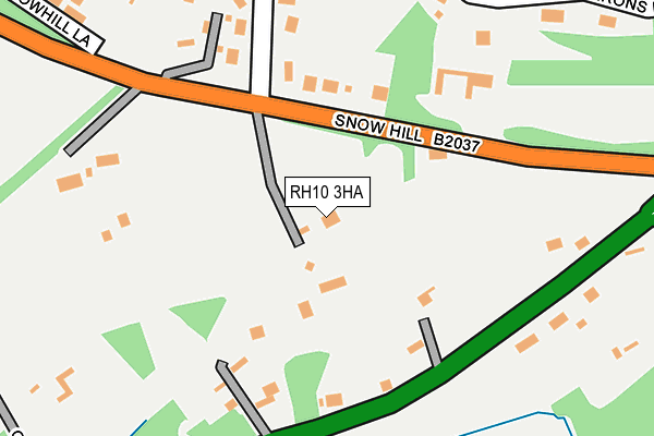 RH10 3HA map - OS OpenMap – Local (Ordnance Survey)
