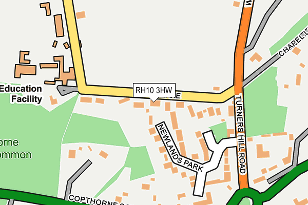 RH10 3HW map - OS OpenMap – Local (Ordnance Survey)