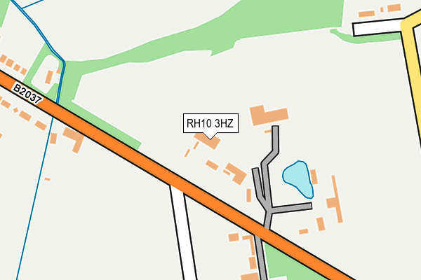 RH10 3HZ map - OS OpenMap – Local (Ordnance Survey)