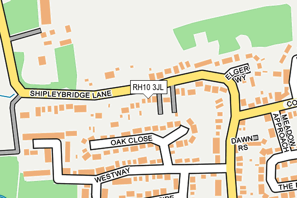 RH10 3JL map - OS OpenMap – Local (Ordnance Survey)
