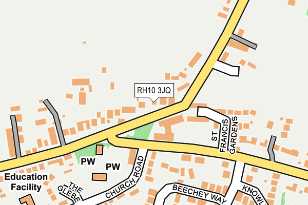 RH10 3JQ map - OS OpenMap – Local (Ordnance Survey)