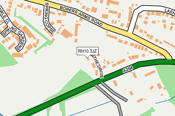 RH10 3JZ map - OS OpenMap – Local (Ordnance Survey)