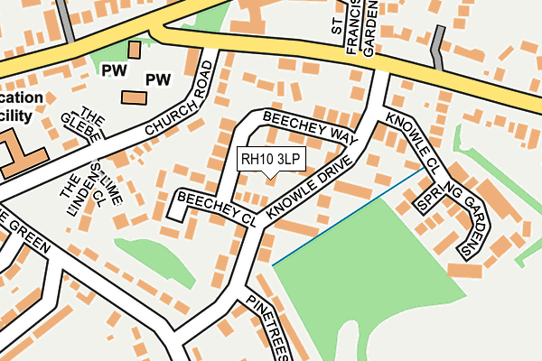RH10 3LP map - OS OpenMap – Local (Ordnance Survey)