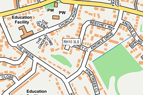 RH10 3LS map - OS OpenMap – Local (Ordnance Survey)