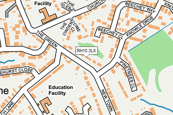 RH10 3LX map - OS OpenMap – Local (Ordnance Survey)