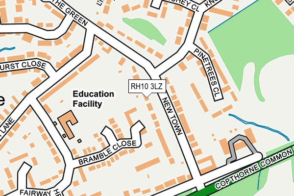 RH10 3LZ map - OS OpenMap – Local (Ordnance Survey)