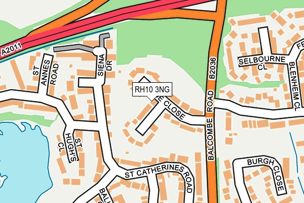 RH10 3NG map - OS OpenMap – Local (Ordnance Survey)