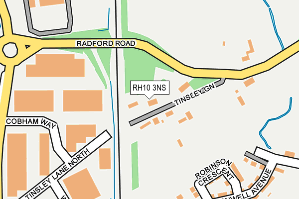 RH10 3NS map - OS OpenMap – Local (Ordnance Survey)