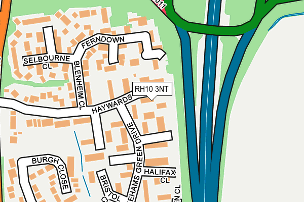 RH10 3NT map - OS OpenMap – Local (Ordnance Survey)